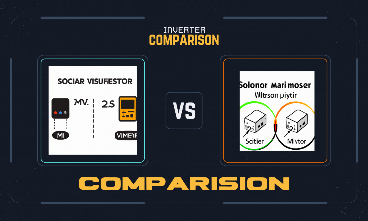 An image illustrating the differences between solar micro inverters and optimizers.