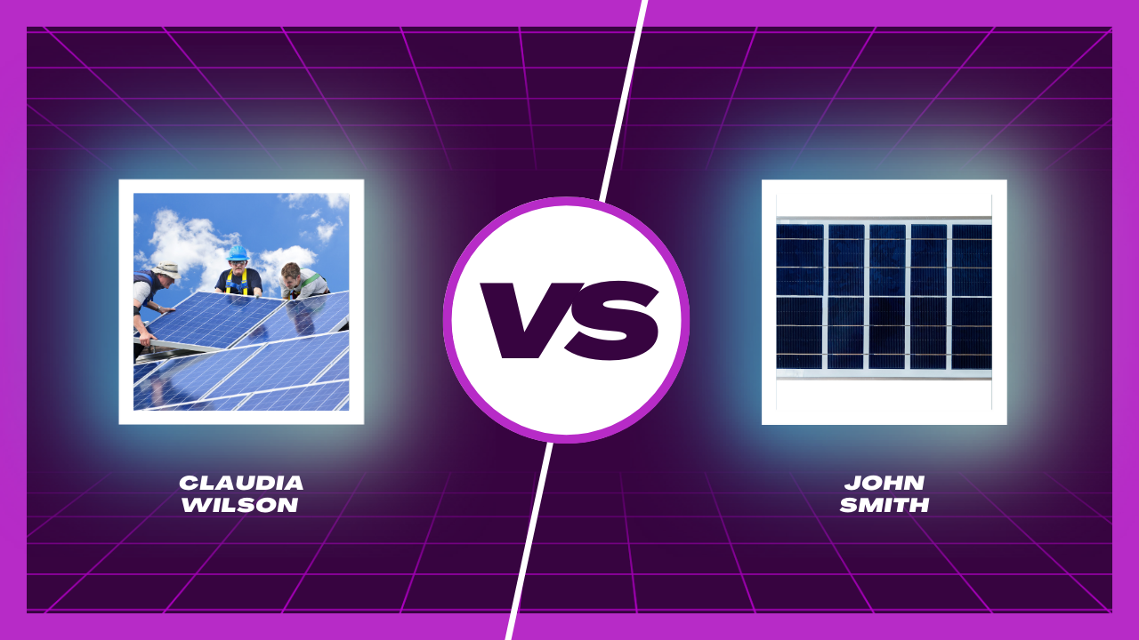 An image depicting shingled solar panels and monocrystalline solar panels side by side.